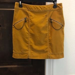 Anthropologie Mustard Yellow Skirt